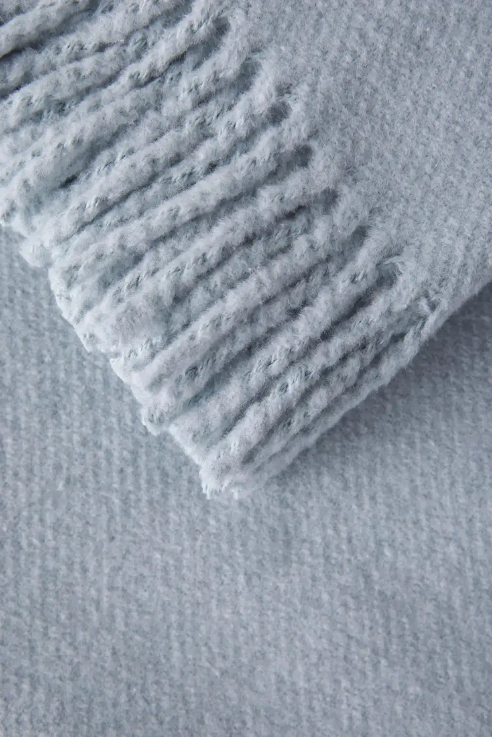 Solid Cotton Blend Throw