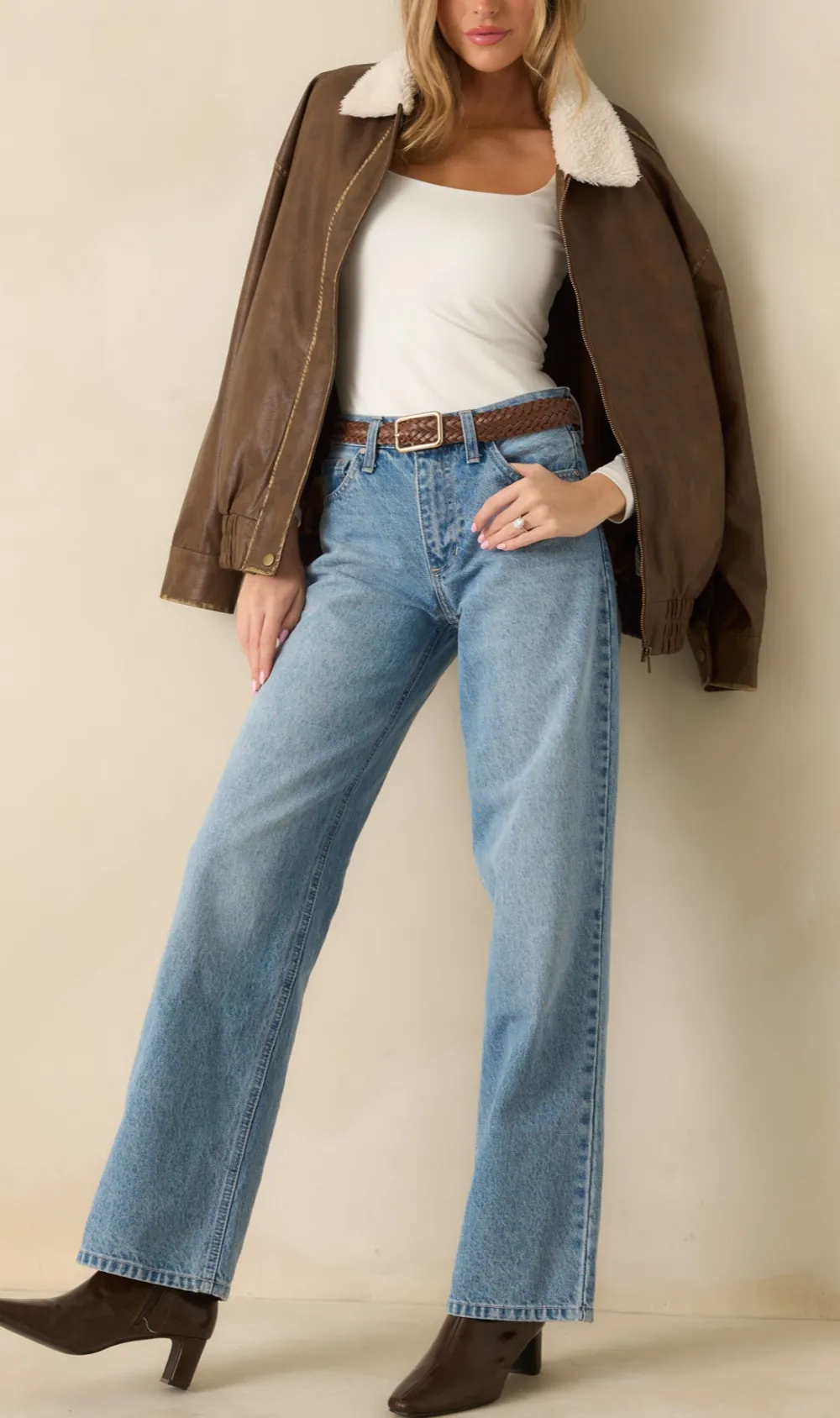 Bomber Faux Leather Jacket