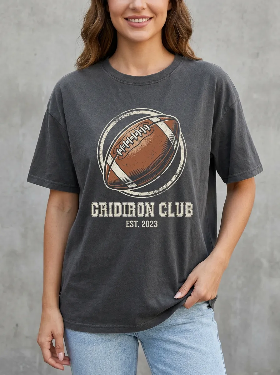Women's American Football Gridiron Club Graphic T-shirt