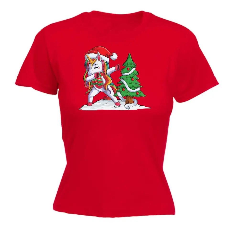 Unicorn Dab Graphic Fitted Tee
