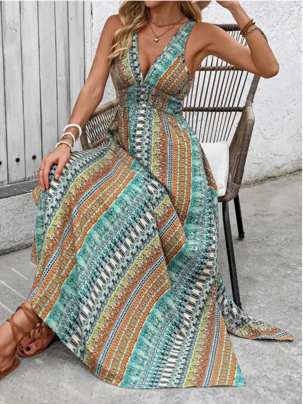Flowy Tie Waist Tie Detail Dress