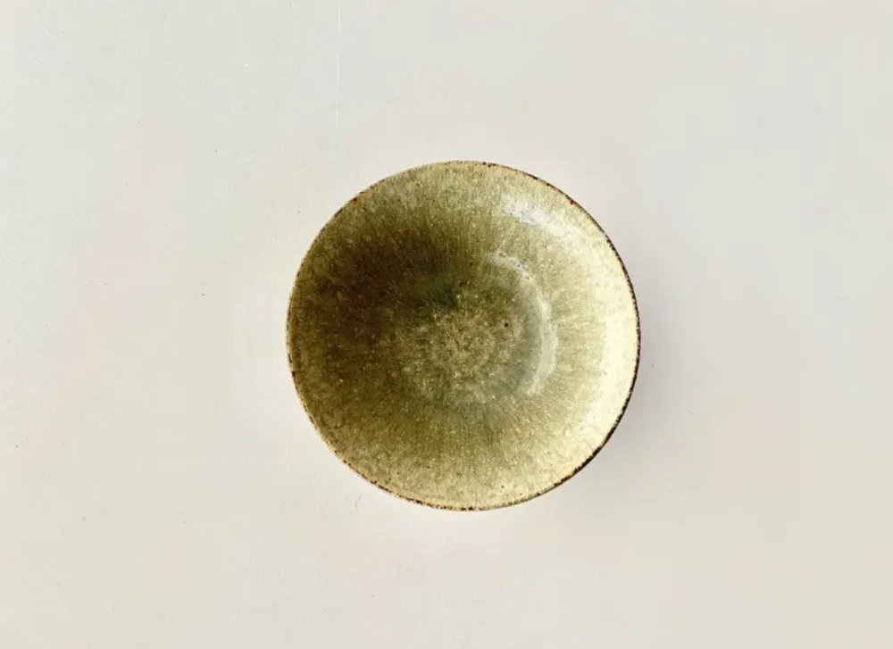 Ash glaze rice bowl