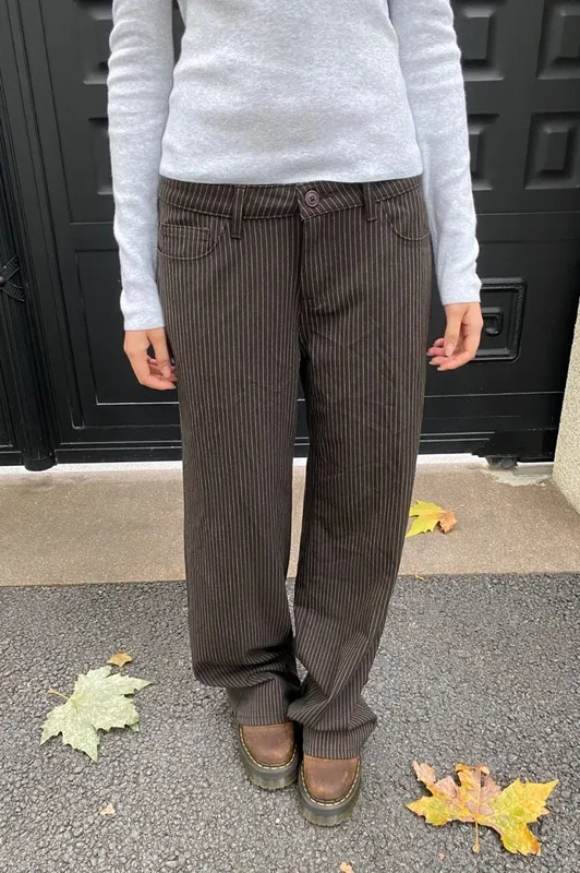 Brown Flare Leg Pants