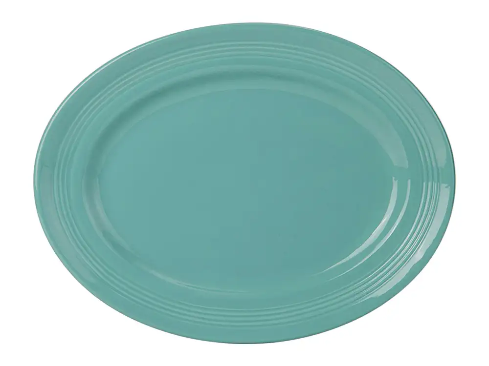 Concentric Pattern Oval Platter
