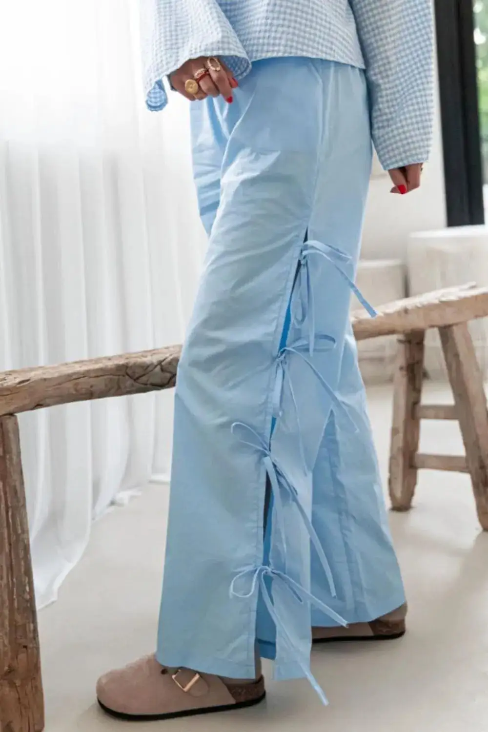 Everyday Tie Waist Tie Detail Pants