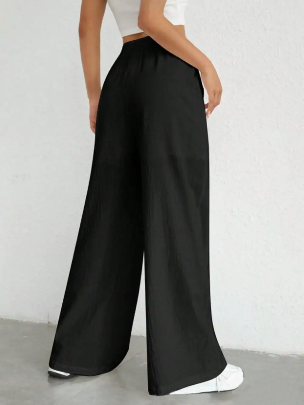 Drawstring Wide Leg Pants Edit 7