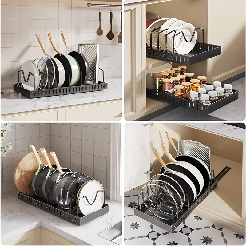 Expandable Pot & Lid Organizer