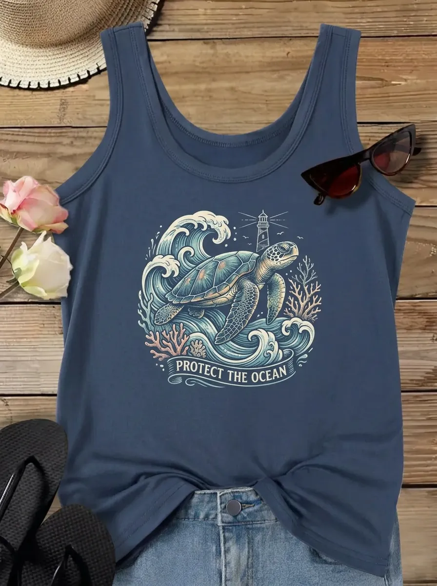 Ocean Lover Sea Tank Top Easy