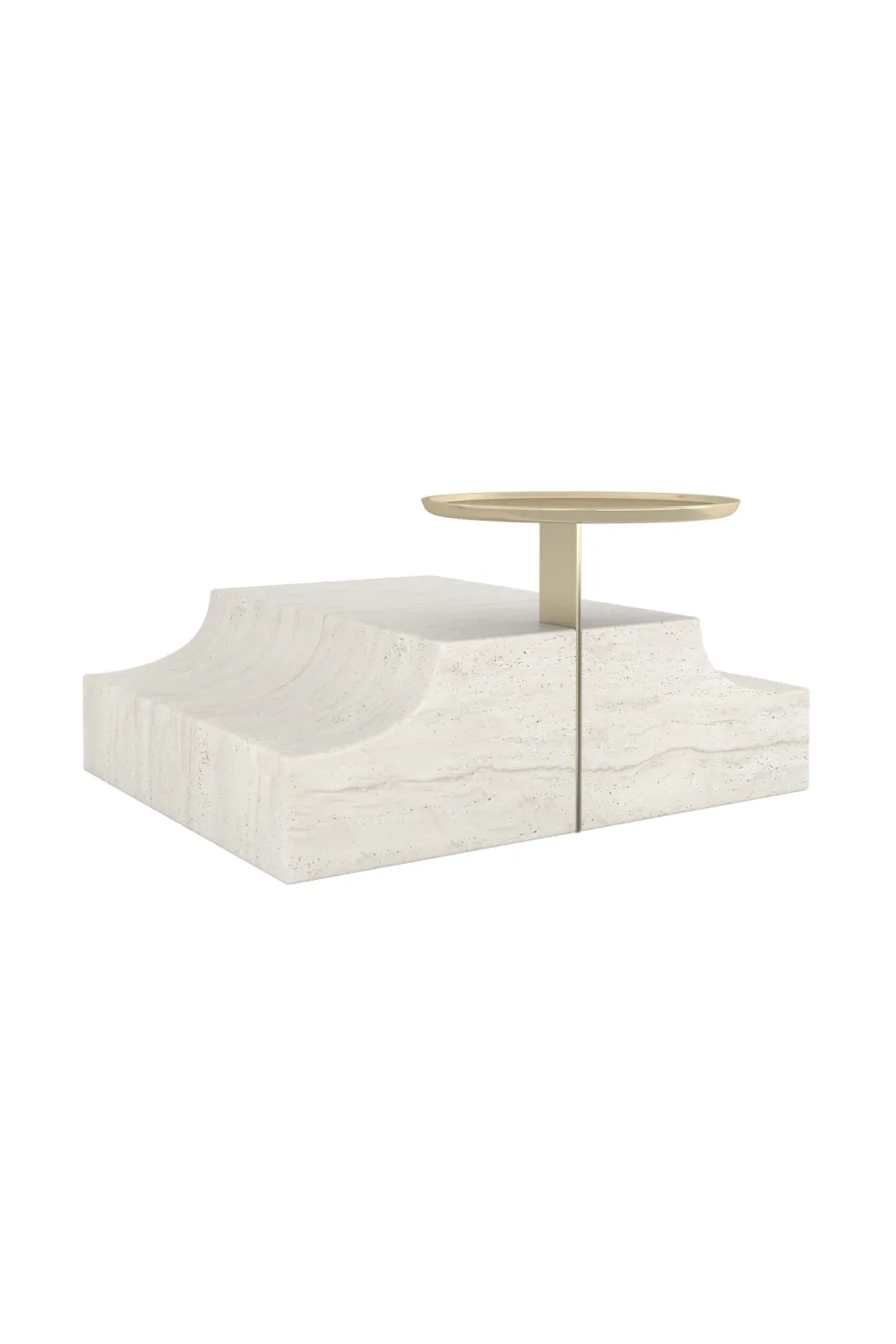Travertine Wedge Base