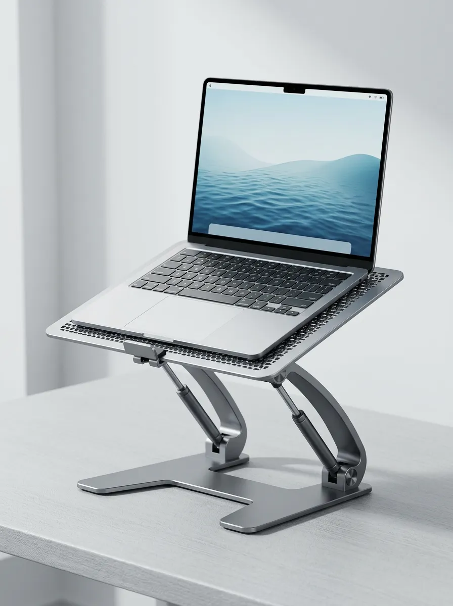 Office Worker Ergonomic Adjustable Metal Laptop Stand