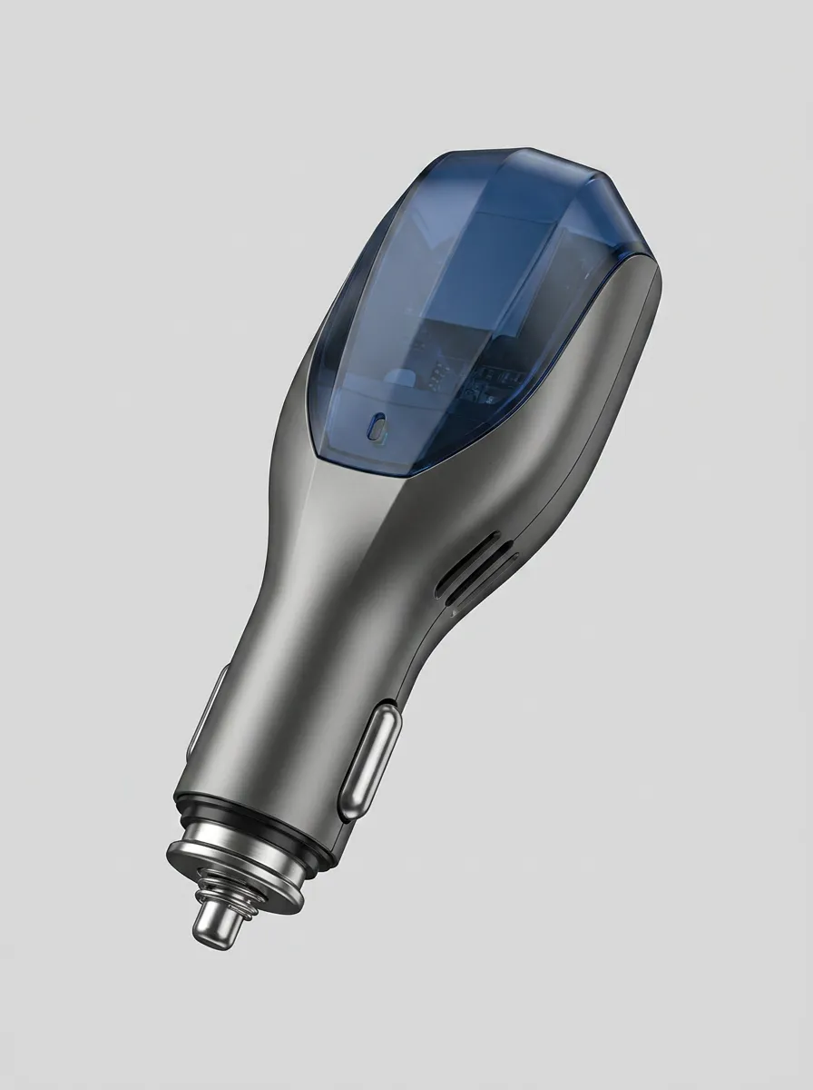 Transparent Shell Car Fuel Saver Power-Socket Plug-In Device for Vehicle Interiors
