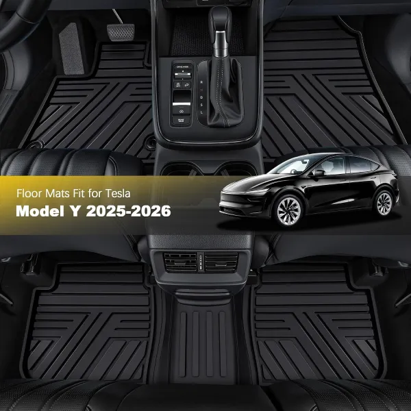 Floor Mats Fit for 2025 2026 All Weather Protection 1st & 2nd Row Floor Liners Car Mats, Black