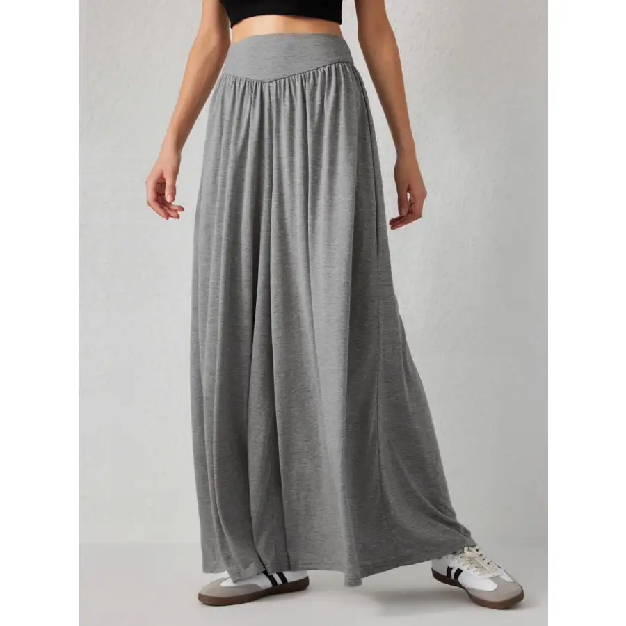 Relaxed High Waist Wide Leg Pants
