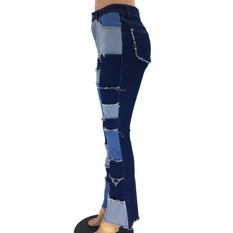 High Waist Skinny Fitted Flare Jeans