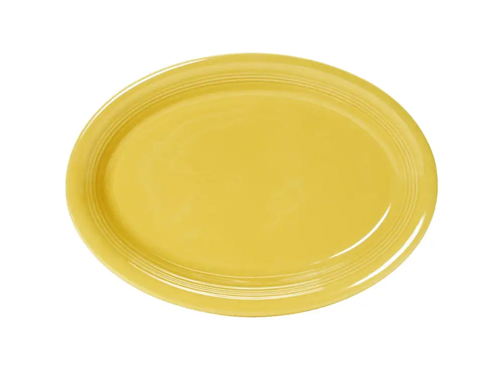 Concentric Pattern Oval Service Platter