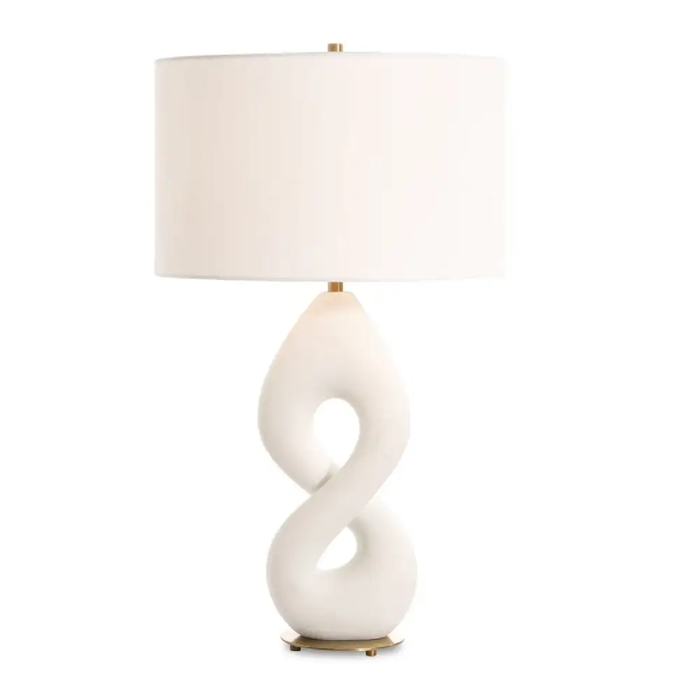 Twisted Stone Table Lamp