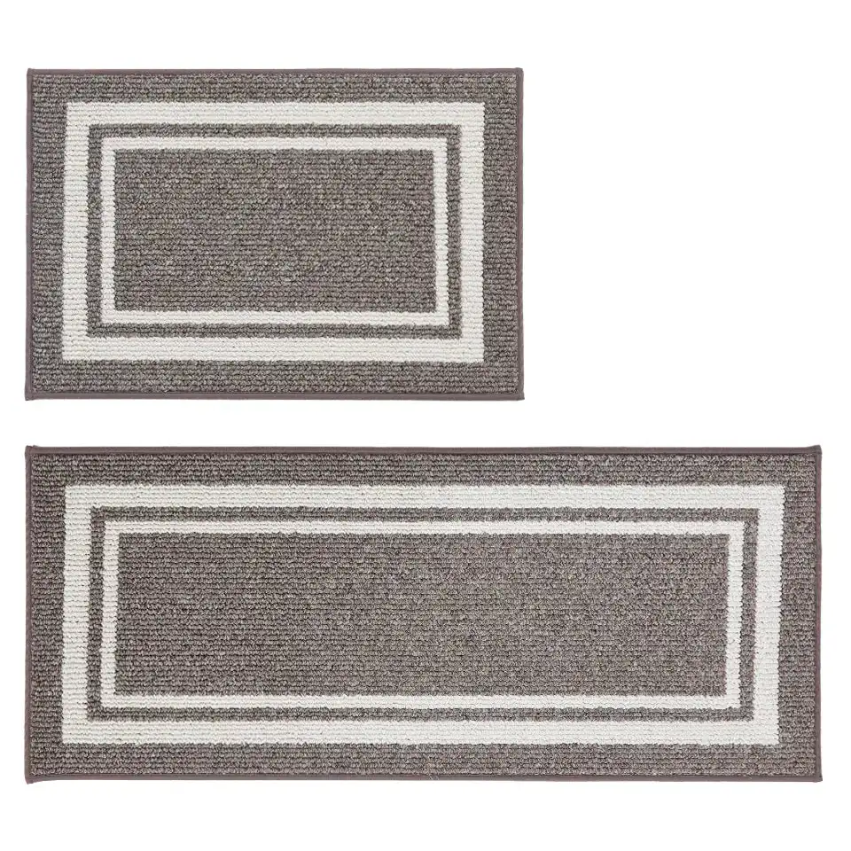 Framed Washable Kitchen Rug Set