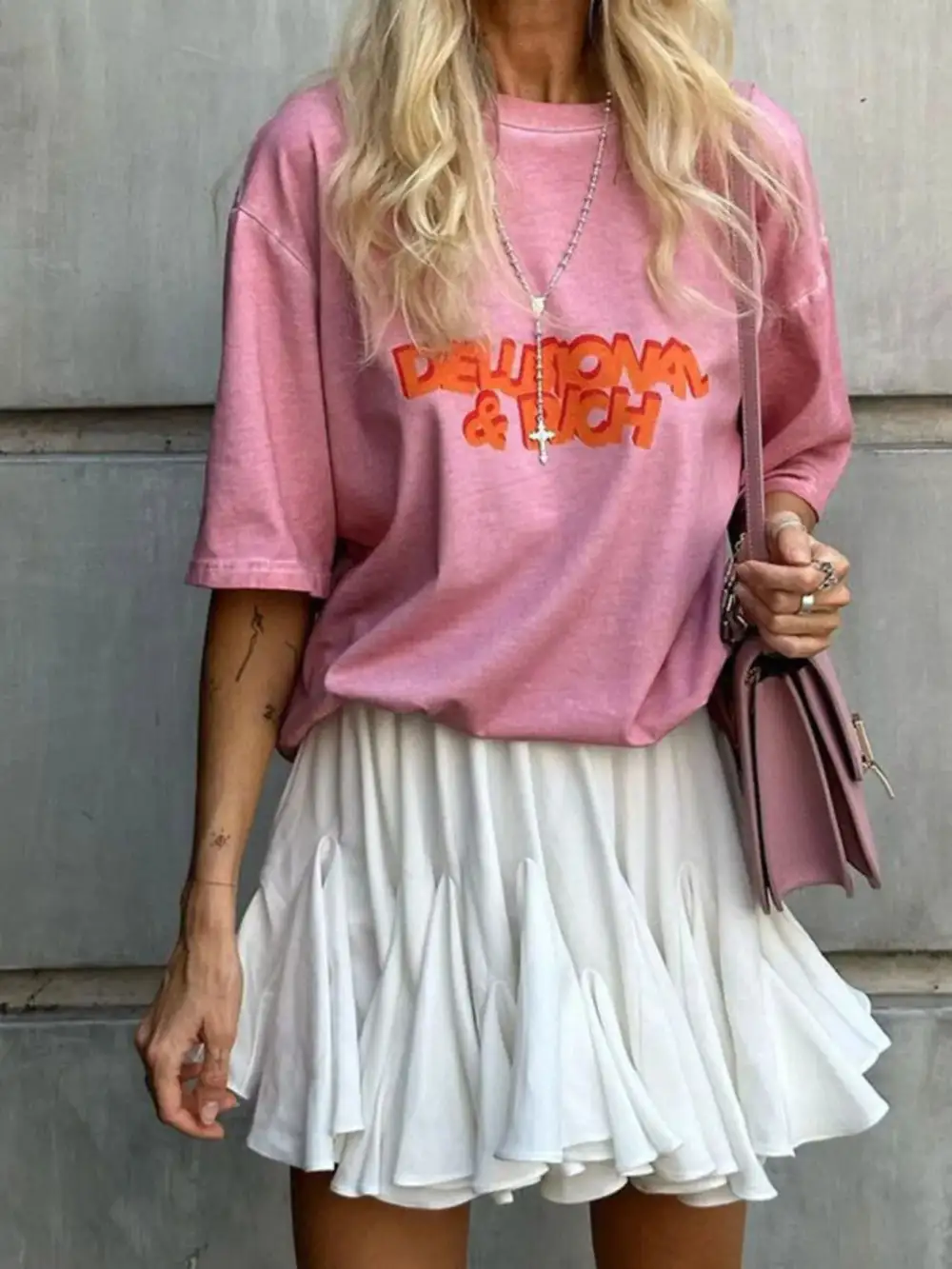 Sequin Elastic Waist Skirt