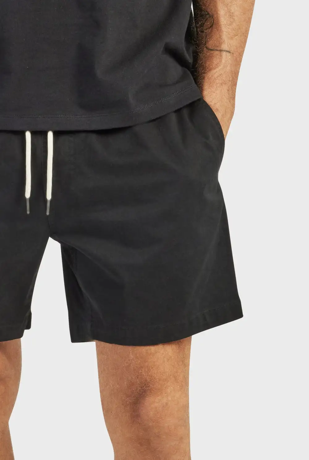 Casual Drawstring Waist Cotton Blend Athletic Shorts