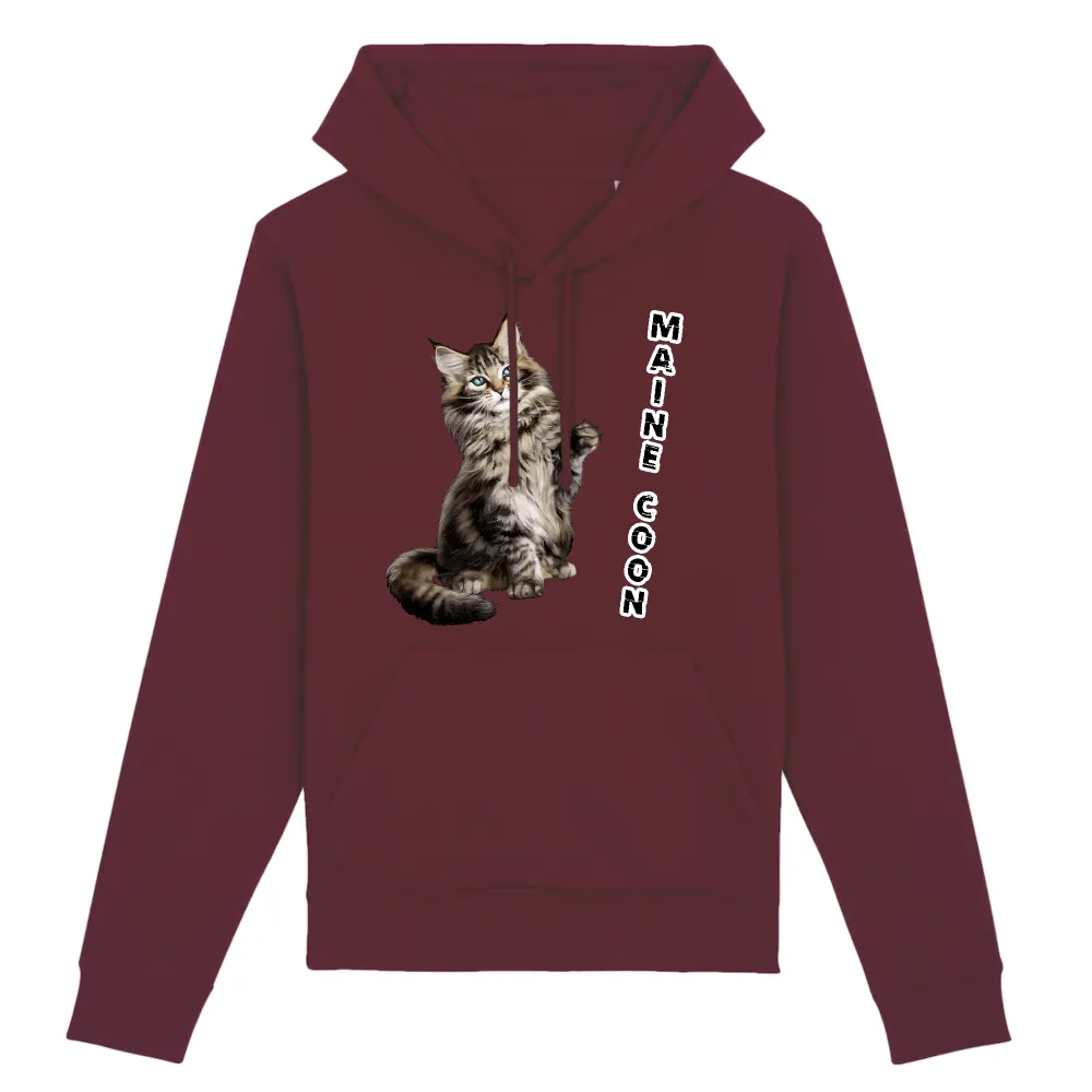 Large Cat Graphic Pullover Hoodie