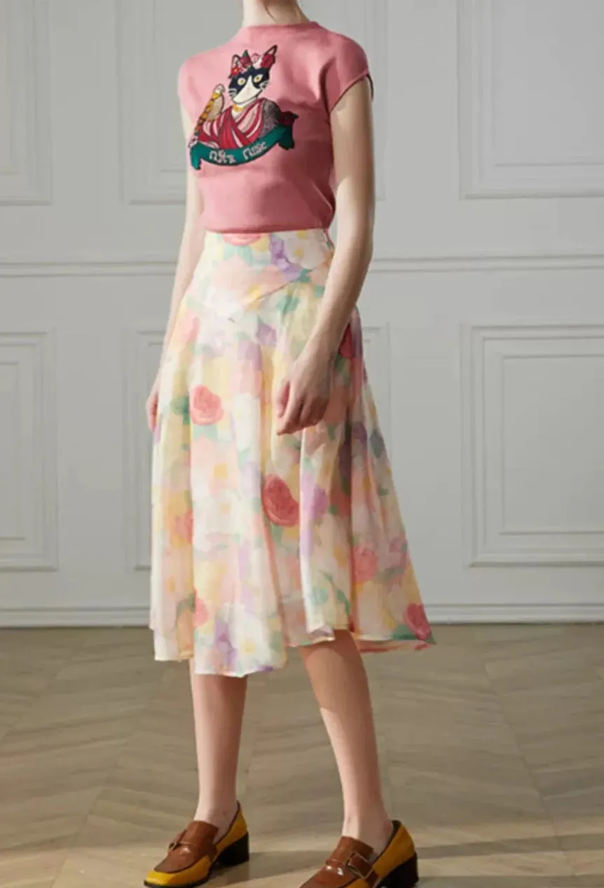 Casual Minimal Everyday Casual Polyester Skirt