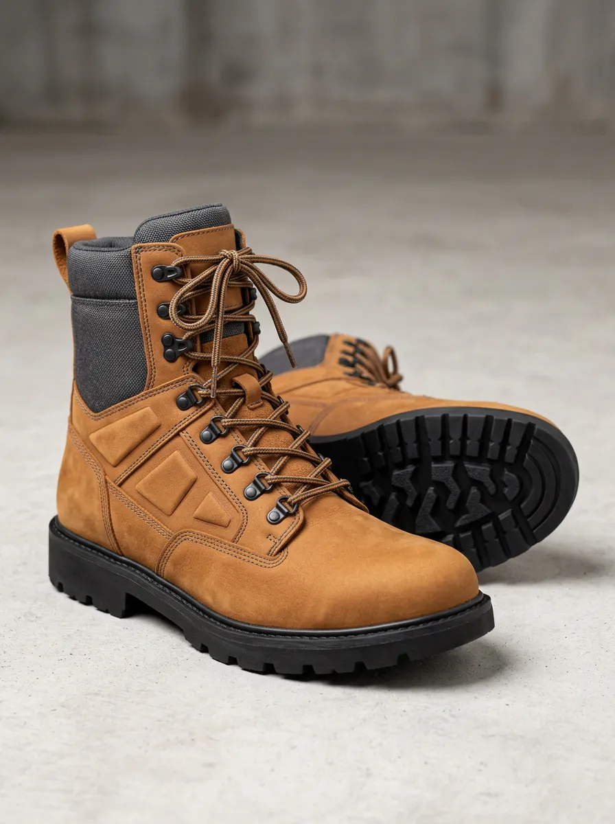 Unisex Everyday Outdoor Tactical Suede Print Work Boots