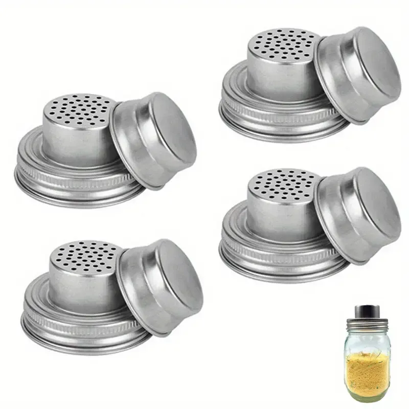 Stainless Steel Mason Jar Shaker Lid for Sprinkling Flour