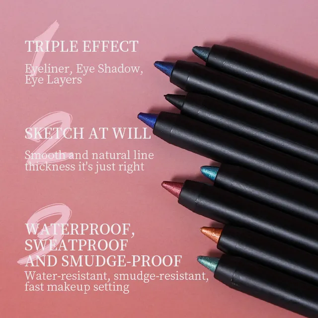 Eye Shadow Pen Waterproof High Pigment Shimmer Eyeshadow Stick