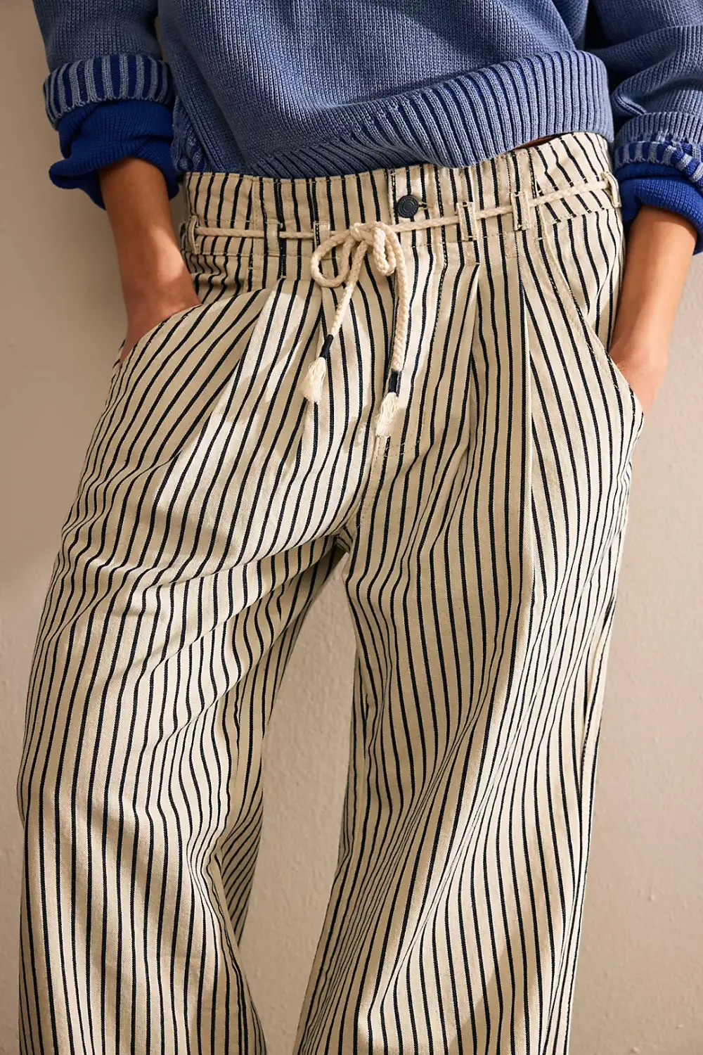 Cinched Pull On Jean Washed Railroad