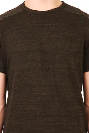 V-Neck Crewneck Cotton T-Shirt