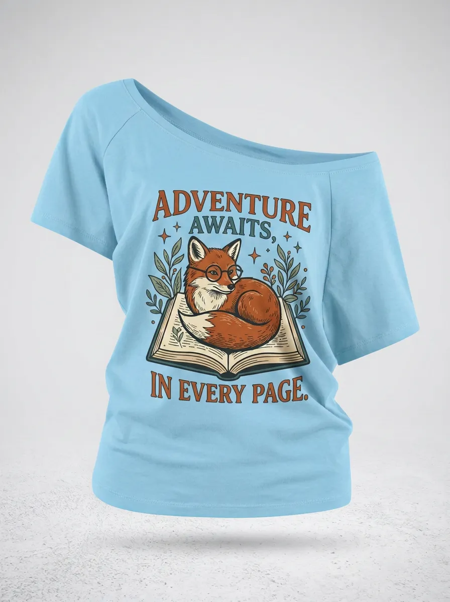 Book Lover Fox Adventure Awaits T-Shirt
