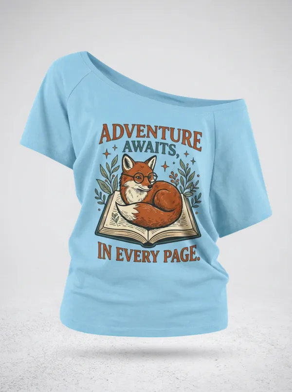 Book Lover Fox Adventure Awaits T-Shirt