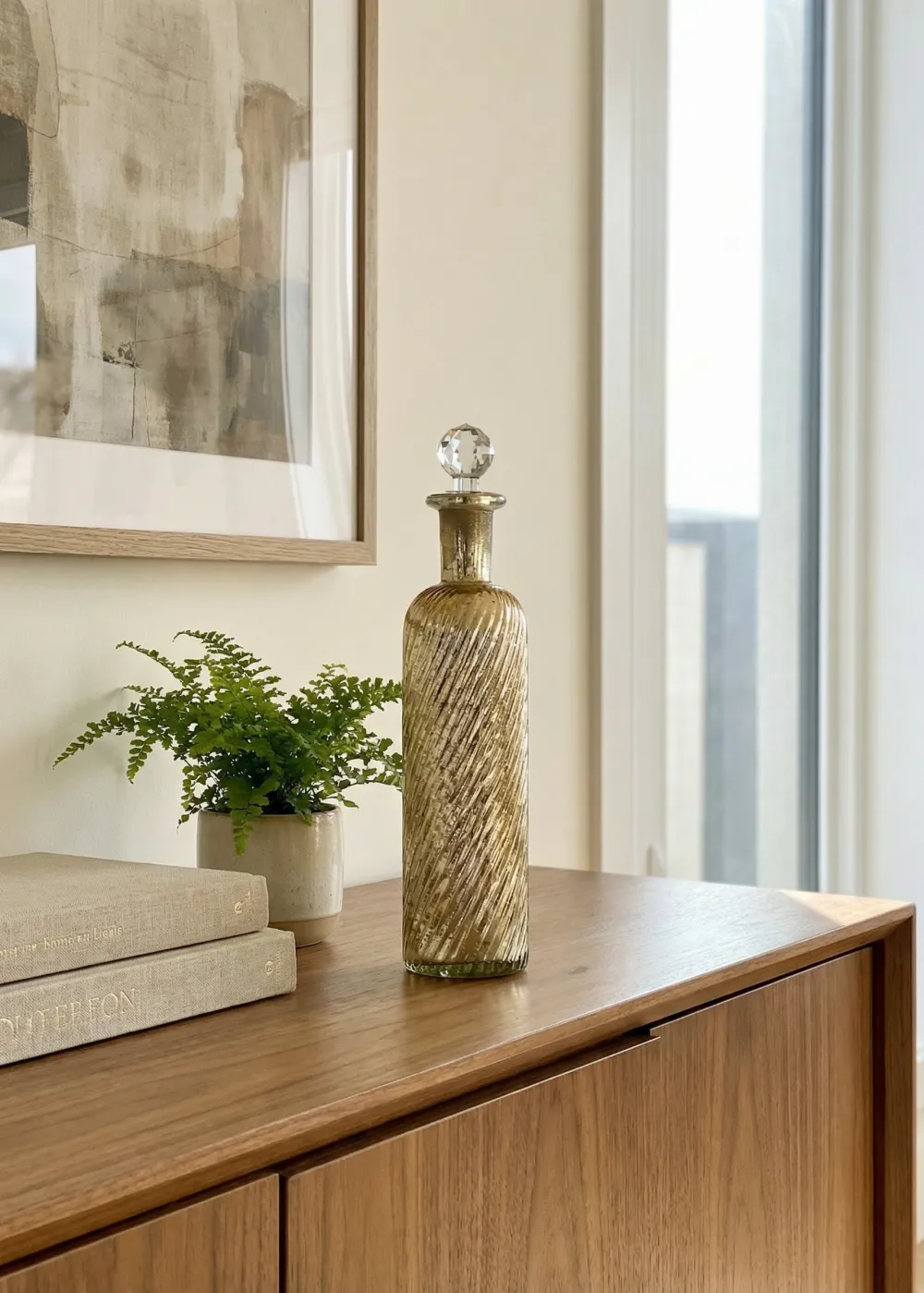 Rustic Glass Bottle Large