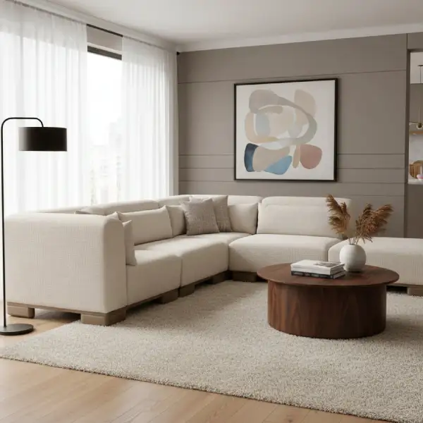 Modular Fabric Upholstered Sofa