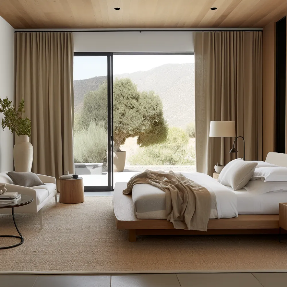 Thermal Blackout S-Fold Linen Curtain