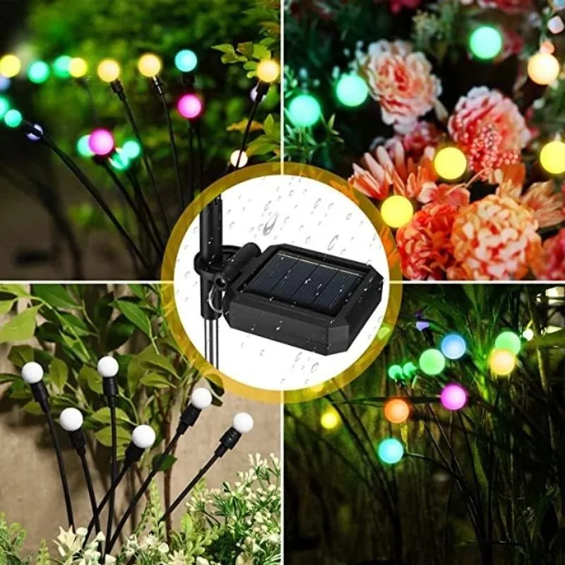 (pack of 2) Solar Garden Lights Outdoor Solar Firefly Lights Solar Garden Decorative Lights Multicolour