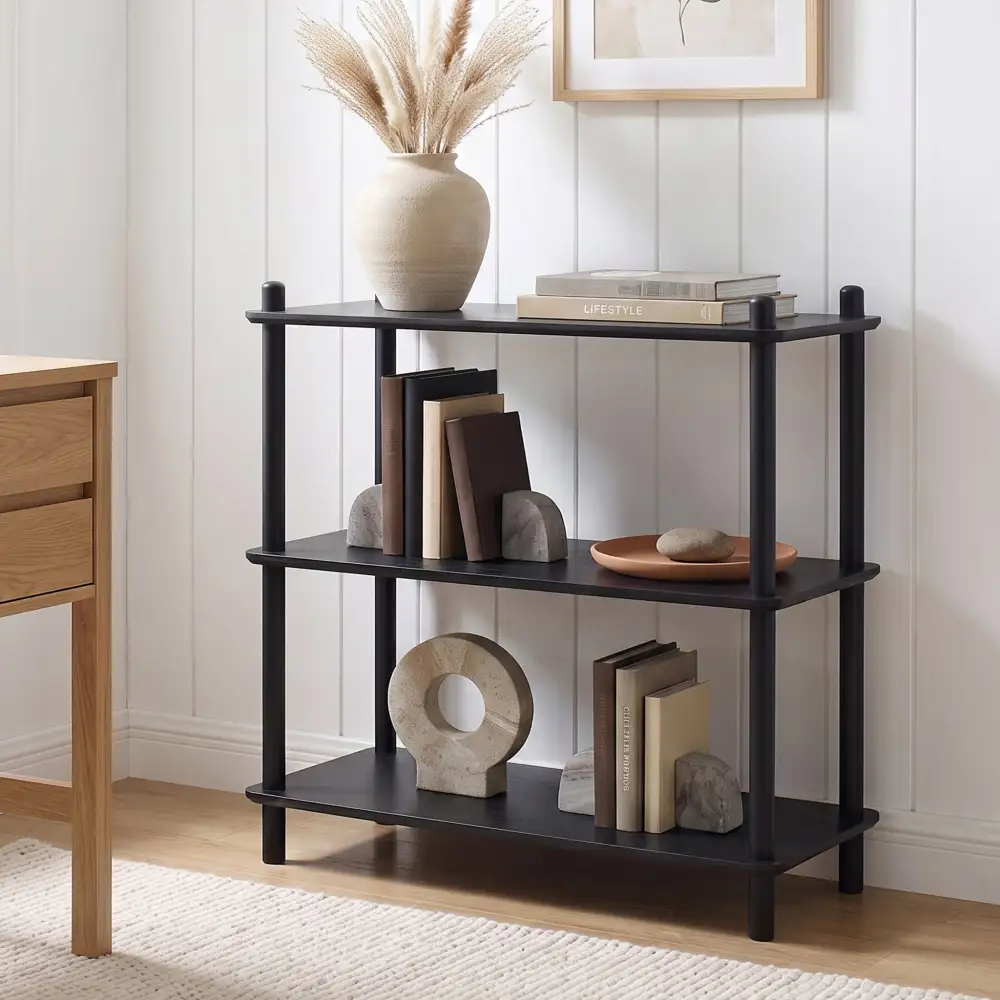 Home Storage Wood Frame Open Storage Bookshelf