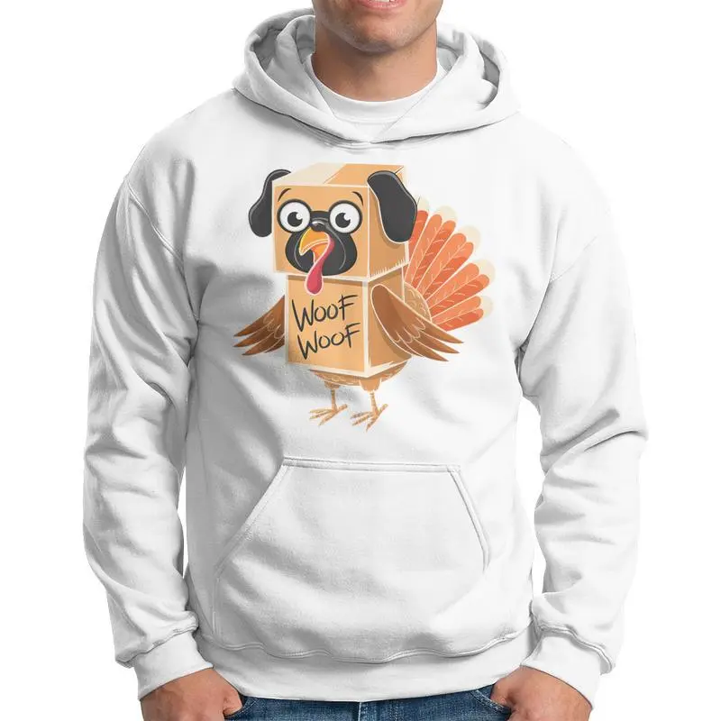 Turkey Fake Pug Disguise Dog Lovers Hoodie