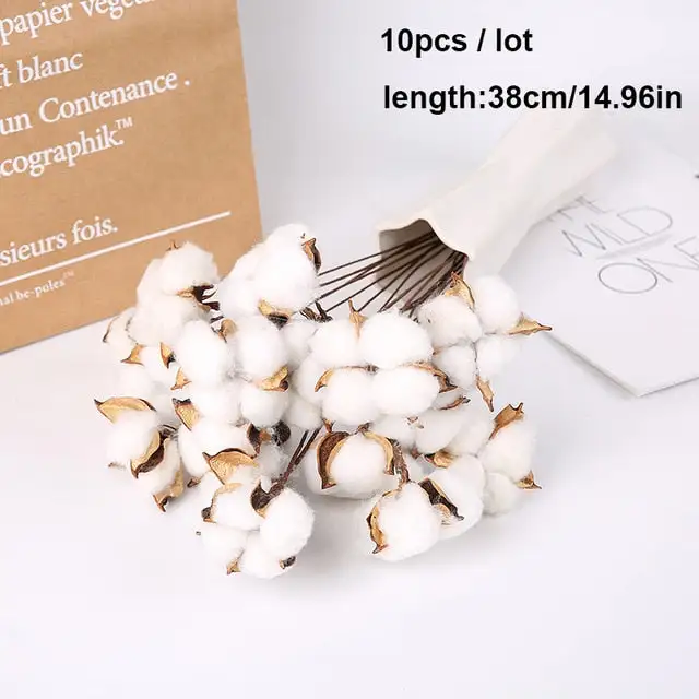 Floral Artificial Cotton Decorative Botanical Accent