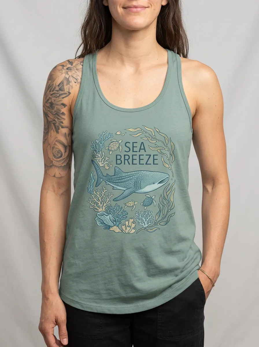 Sea Breeze Whale Tank Top