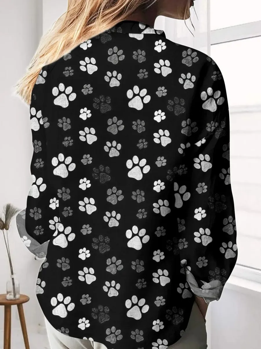 Paw Print Long Sleeve Shirt