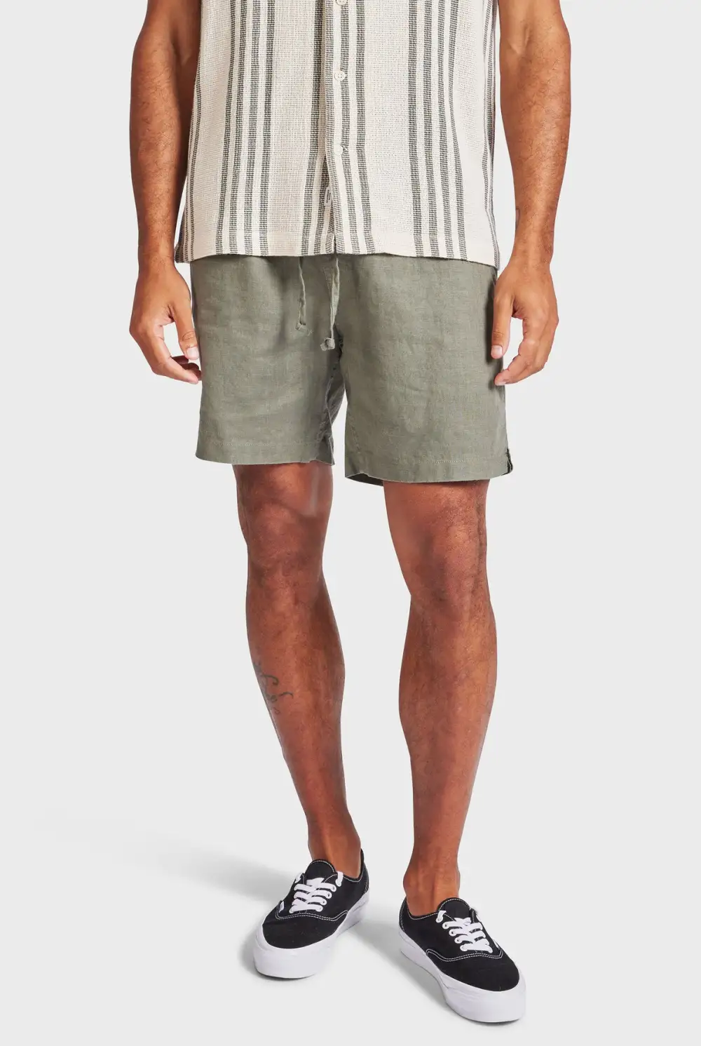 Lightweight Linen Blend Drawstring Vacation Shorts