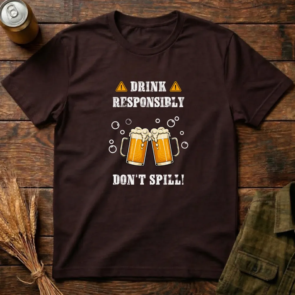 Drink Responsibly Graphic Cotton T-Shirt
