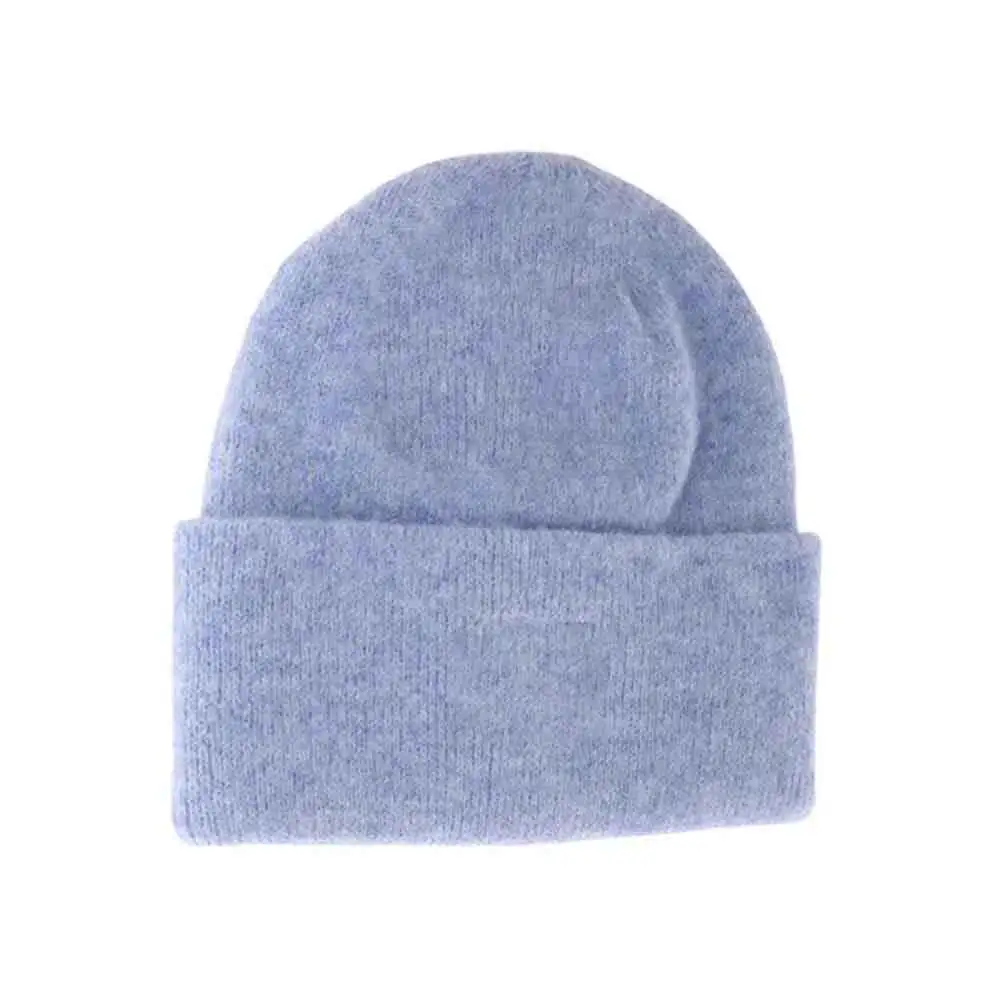 Kids Soft Ribbed Leather Patch Beanie