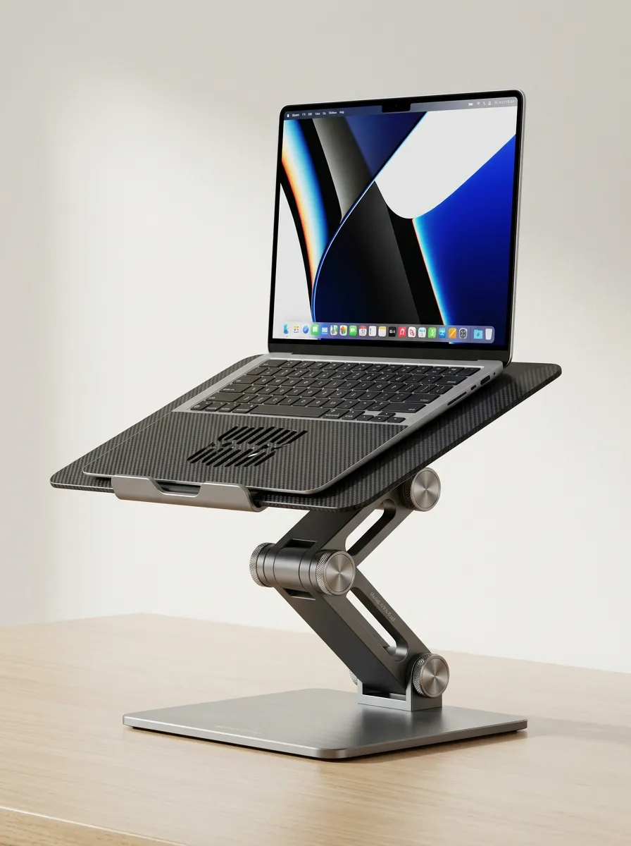 Carbon Fiber Texture Laptop Stand