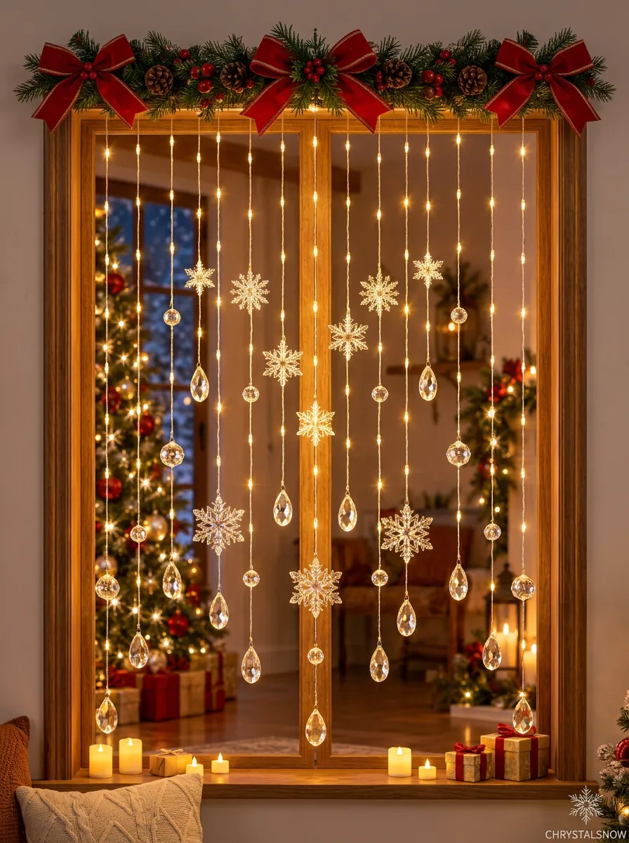 Snowflake Crystal Christmas LED String Lights