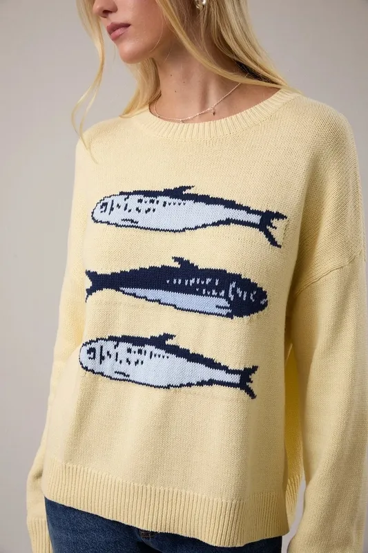 Yellow Cotton Blend Relaxed Top