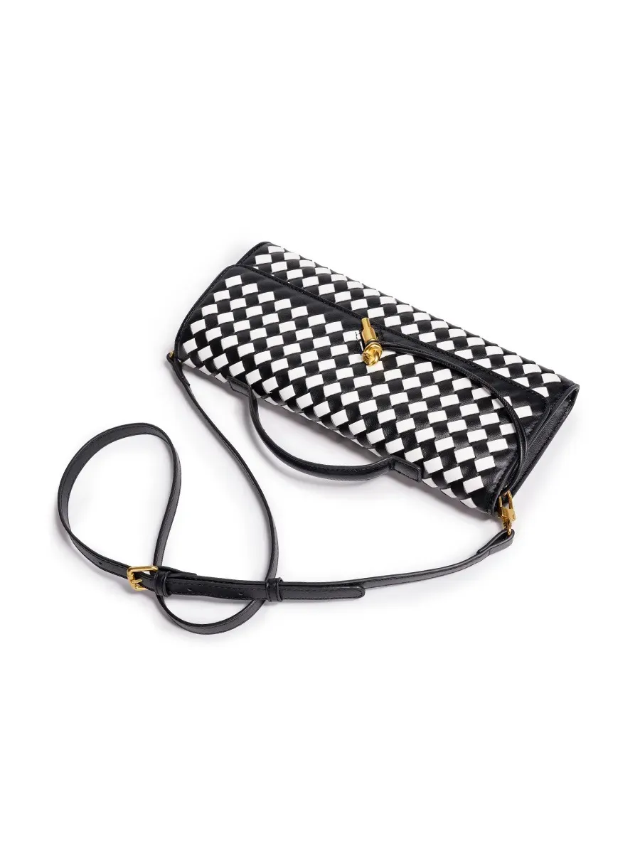 Emilia Woven Soft Leather Evening Bag