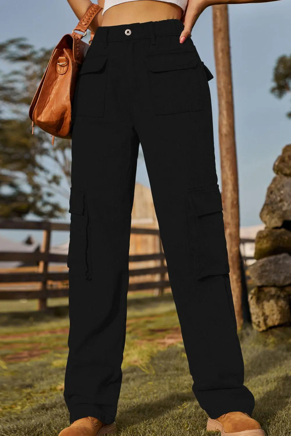 Washed Loose Fit Pocketed Denim Jeans
