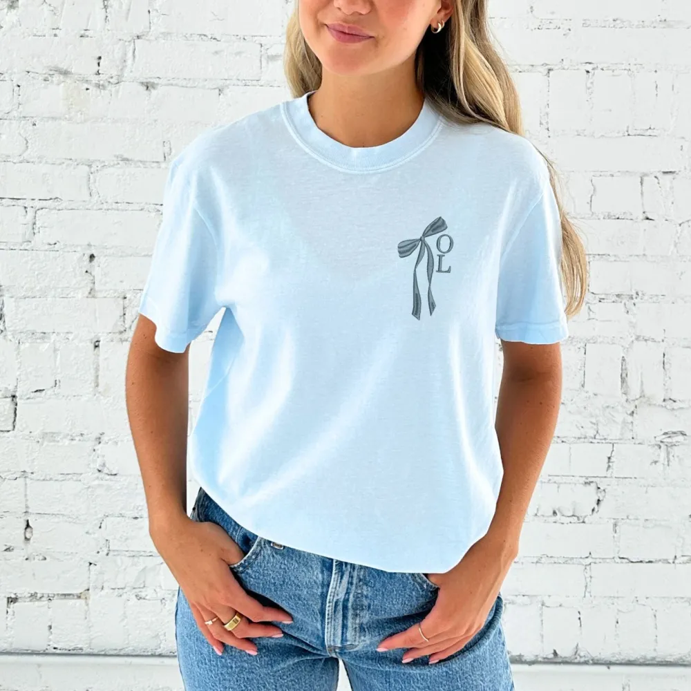 Embroidered Initial-Detail T-Shirt